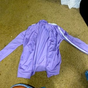 Zip up jackets it’s light purple great for kids and it’s a small